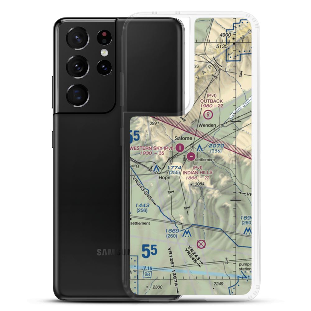 Indian Hills Airpark (2AZ1) VFR Sectional Samsung Case Samsung Galaxy S21 Ultra model shown
