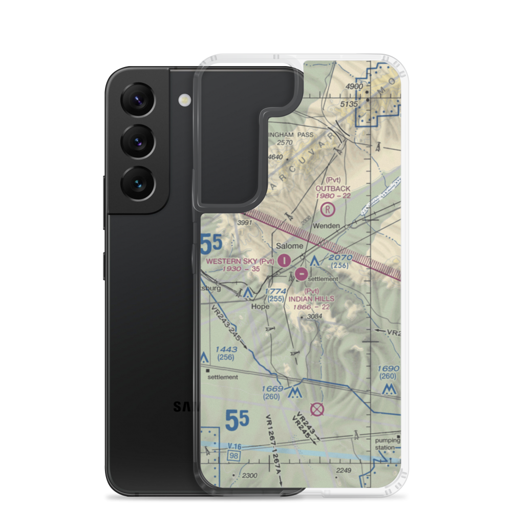 Indian Hills Airpark (2AZ1) VFR Sectional Samsung Case Samsung Galaxy S22 model shown
