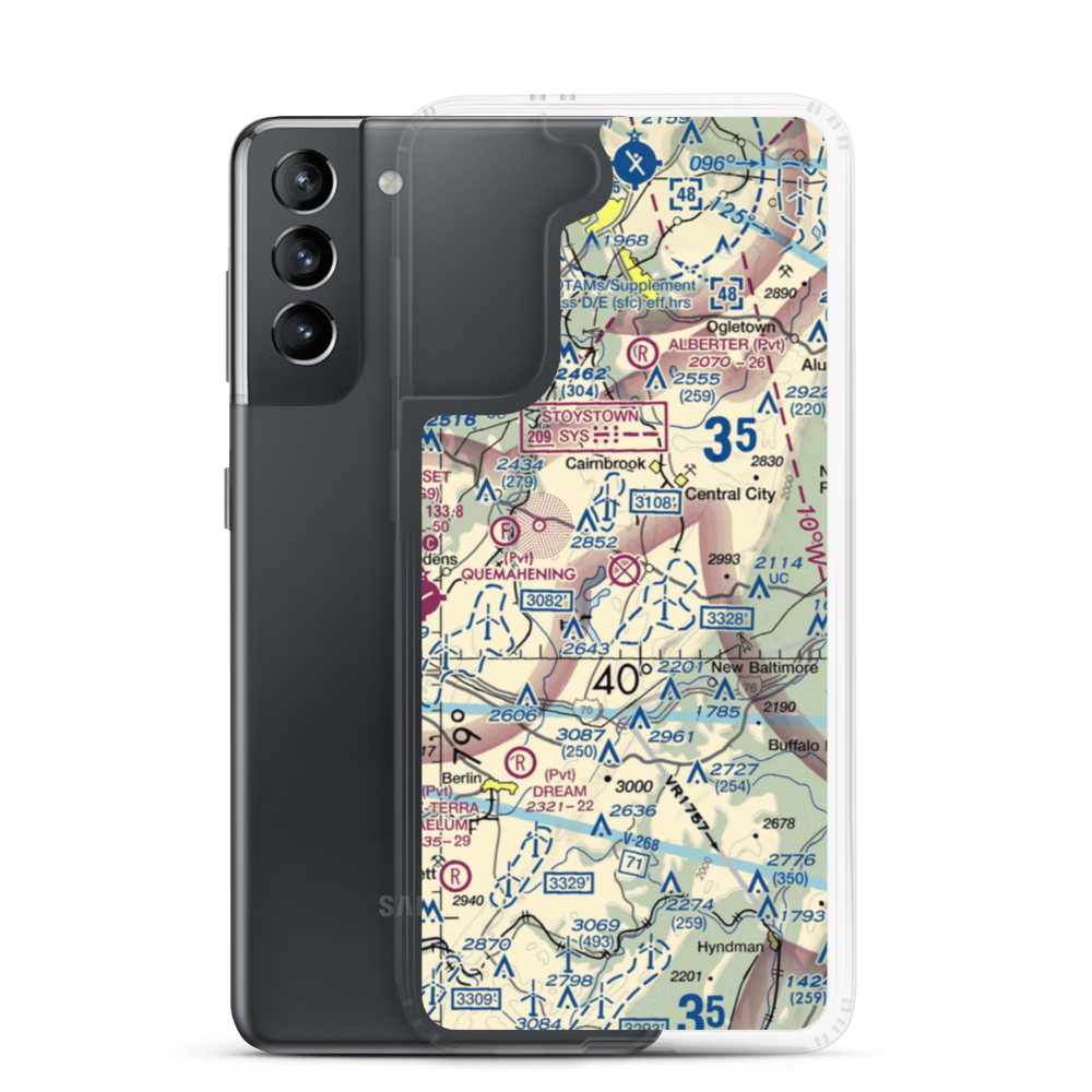 Indian Lake Airport (5G2) VFR Sectional Samsung Case Samsung Galaxy S21 model shown