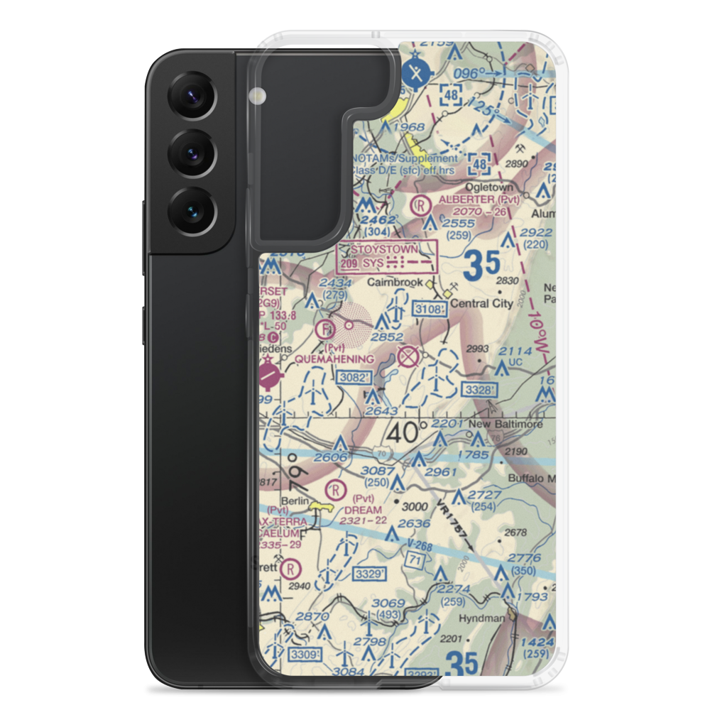 Indian Lake Airport (5G2) VFR Sectional Samsung Case Samsung Galaxy S22 Plus model shown