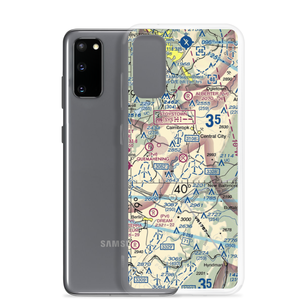 Indian Lake Airport (5G2) VFR Sectional Samsung Case Samsung Galaxy S20 model shown