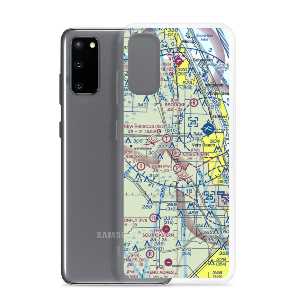 Indian River Aerodrome (FL74) VFR Sectional Samsung Case Samsung Galaxy S20 model shown