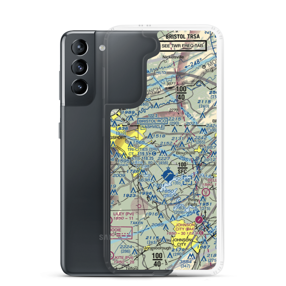 Indian Springs Airport (3TN0) VFR Sectional Samsung Case Samsung Galaxy S21 model shown