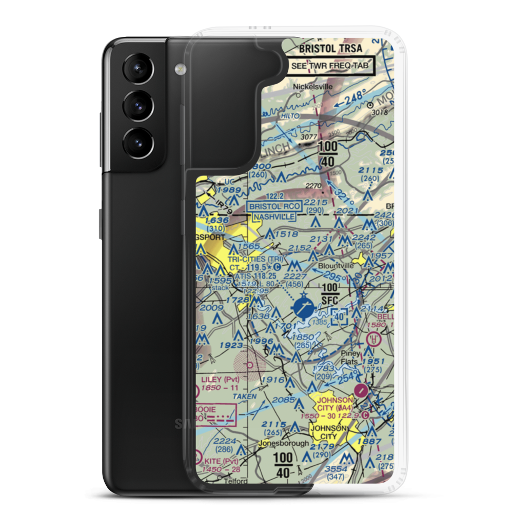 Indian Springs Airport (3TN0) VFR Sectional Samsung Case Samsung Galaxy S21 Plus model shown