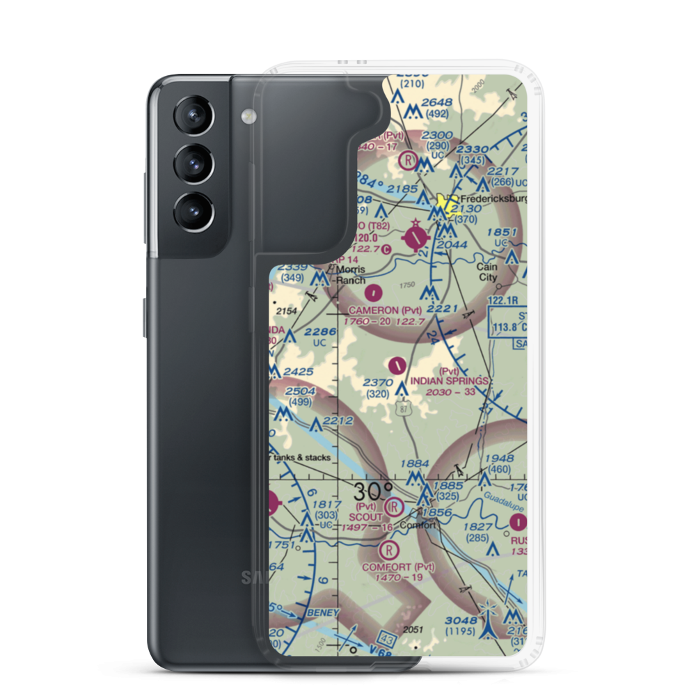 Indian Springs Ranch Airport (7XS7) VFR Sectional Samsung Case Samsung Galaxy S21 model shown