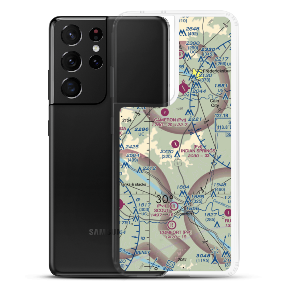 Indian Springs Ranch Airport (7XS7) VFR Sectional Samsung Case Samsung Galaxy S21 Ultra model shown