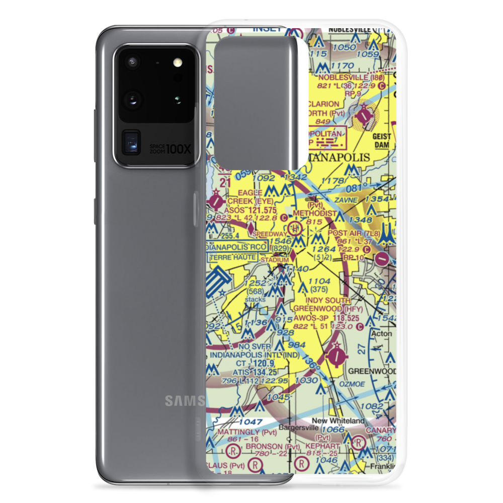 Indianapolis Downtown Heliport (8A4) VFR Sectional Samsung Case Samsung Galaxy S20 Ultra model shown