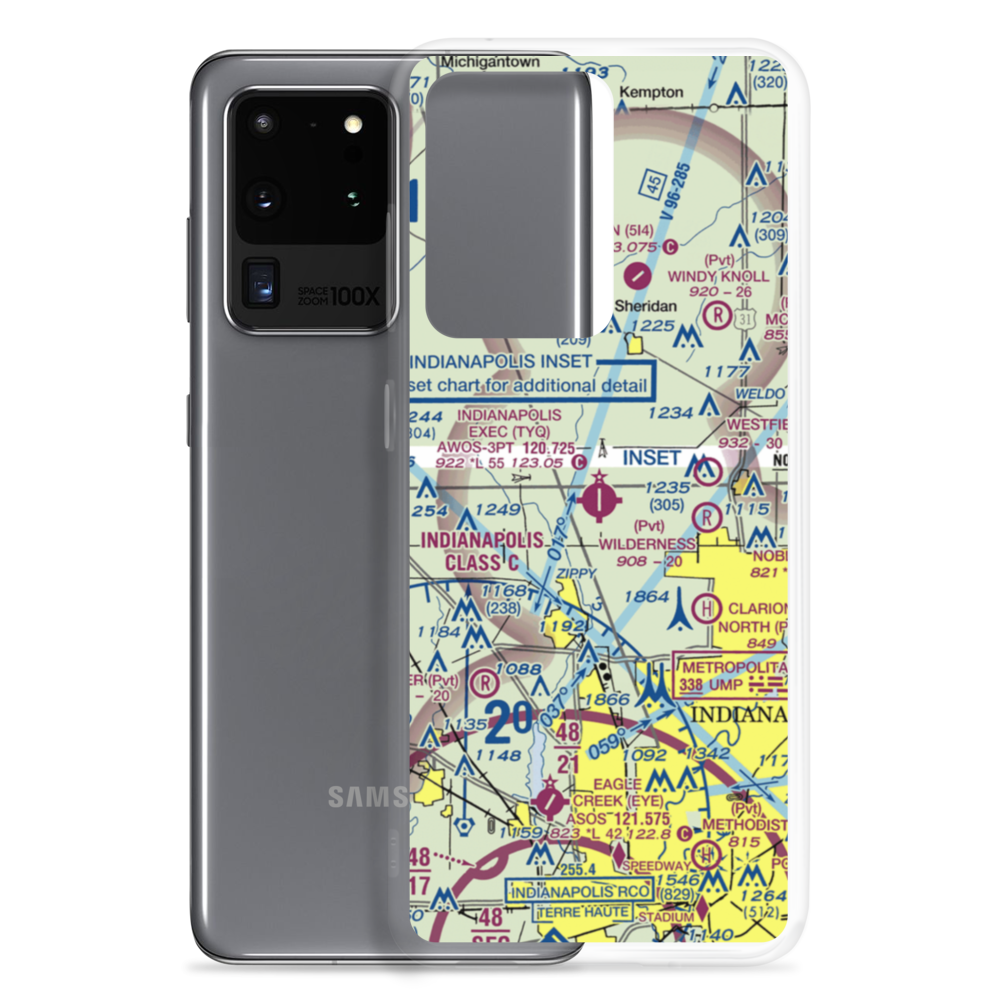 Indianapolis Executive Airport (TYQ) VFR Sectional Samsung Case Samsung Galaxy S20 Ultra model shown