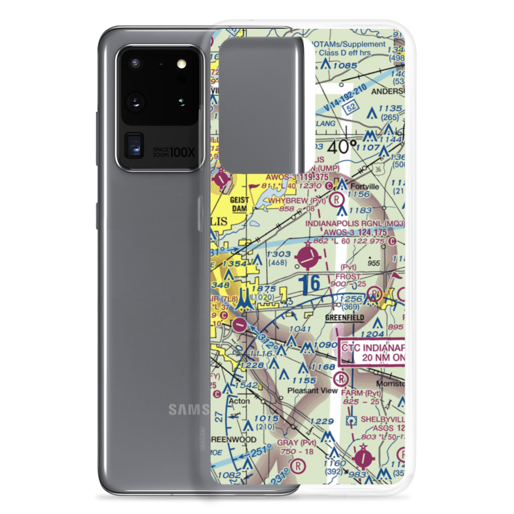 Indianapolis Regional Airport (MQJ) VFR Sectional Samsung Case Samsung Galaxy S20 Ultra model shown