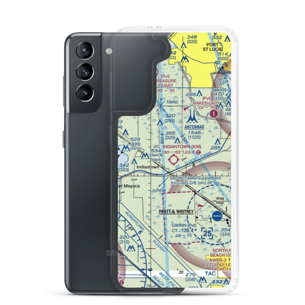 Indiantown Airport (X58) VFR Sectional Samsung Case Samsung Galaxy S21 model shown