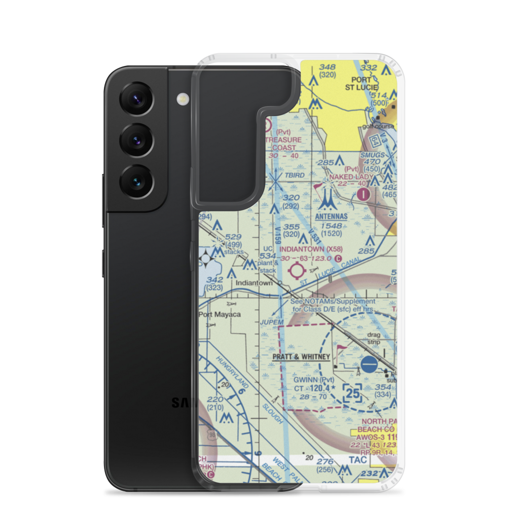 Indiantown Airport (X58) VFR Sectional Samsung Case Samsung Galaxy S22 model shown