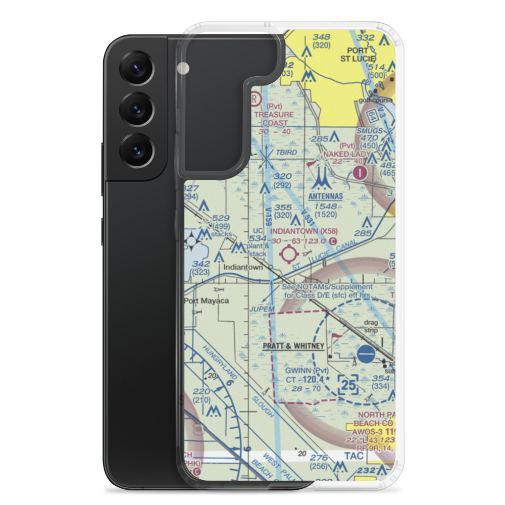 Indiantown Airport (X58) VFR Sectional Samsung Case Samsung Galaxy S22 Plus model shown