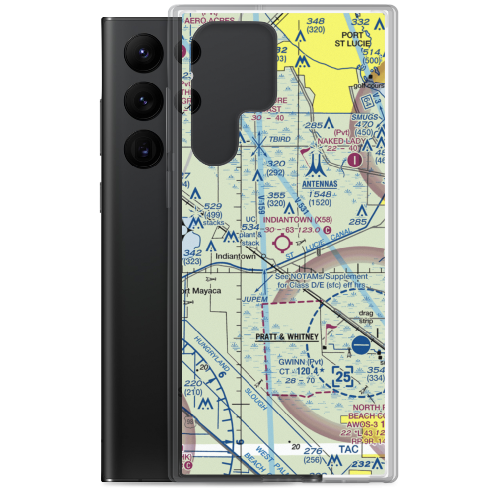 Indiantown Airport (X58) VFR Sectional Samsung Case Samsung Galaxy S22 Ultra model shown