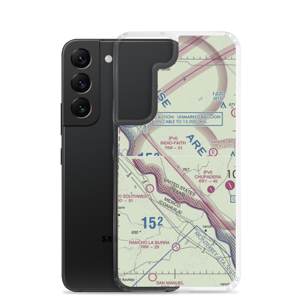 Indio-Faith Airport (2XS2) VFR Sectional Samsung Case Samsung Galaxy S22 model shown