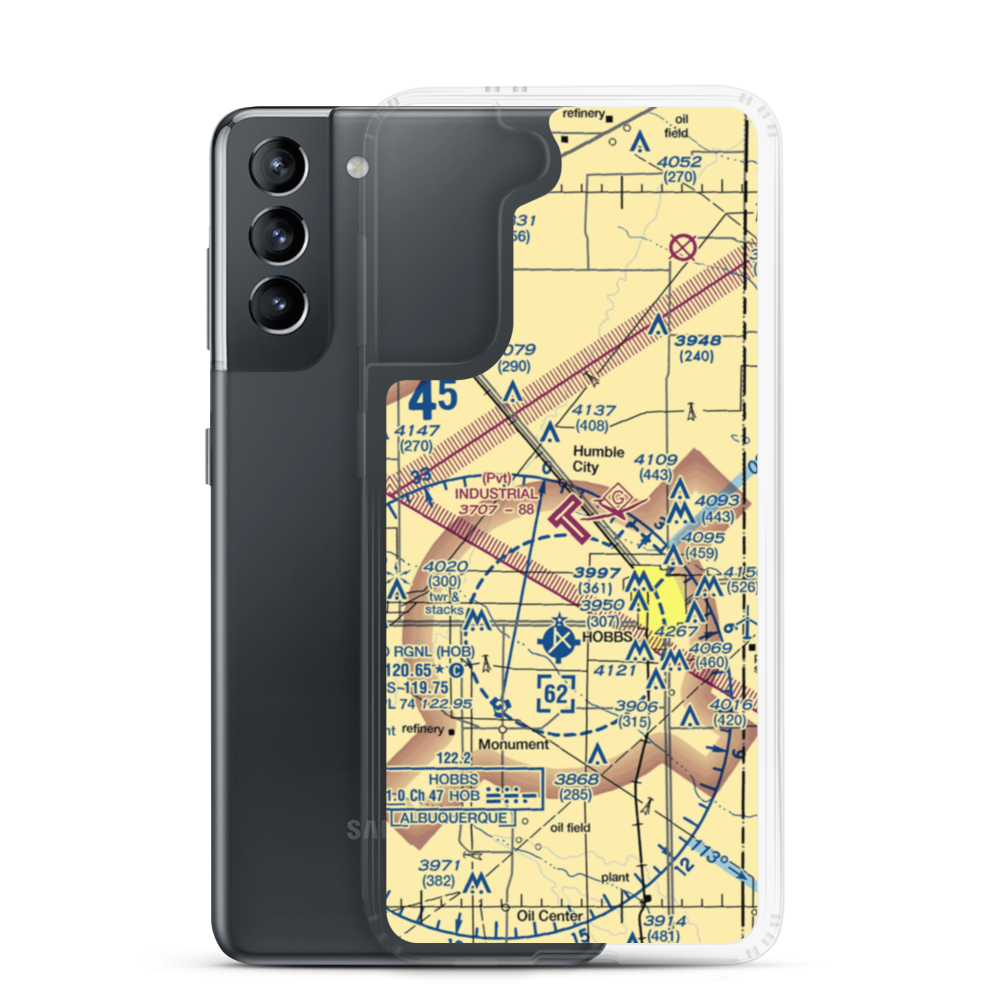 Industrial Airpark (HBB) VFR Sectional Samsung Case Samsung Galaxy S21 model shown