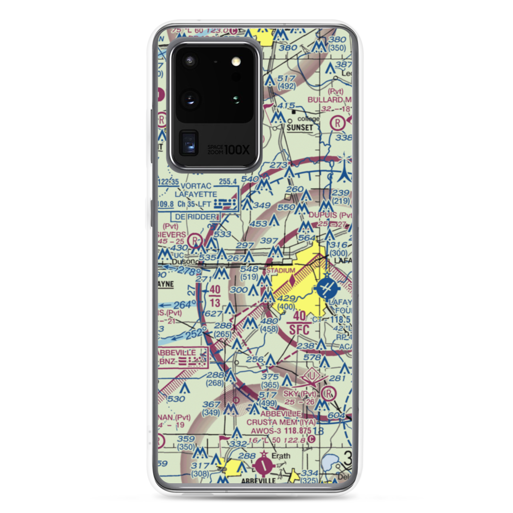 Industrial Helicopters Inc. Airport (10LA) VFR Sectional Samsung Case Samsung Galaxy S20 Ultra model shown