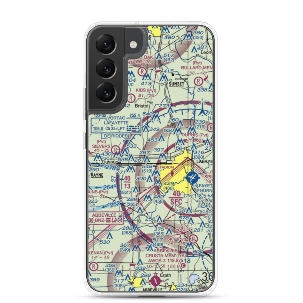 Industrial Helicopters Inc. Airport (10LA) VFR Sectional Samsung Case Samsung Galaxy S22 Plus model shown