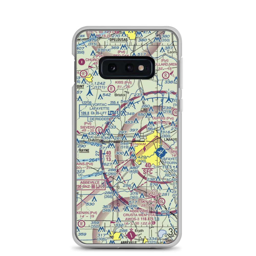 Industrial Helicopters Inc. Airport (10LA) VFR Sectional Samsung Case Samsung Galaxy S10e model shown