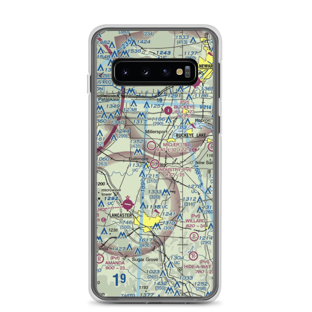 Industry Air Park (38OH) VFR Sectional Samsung Case Samsung Galaxy S10 model shown
