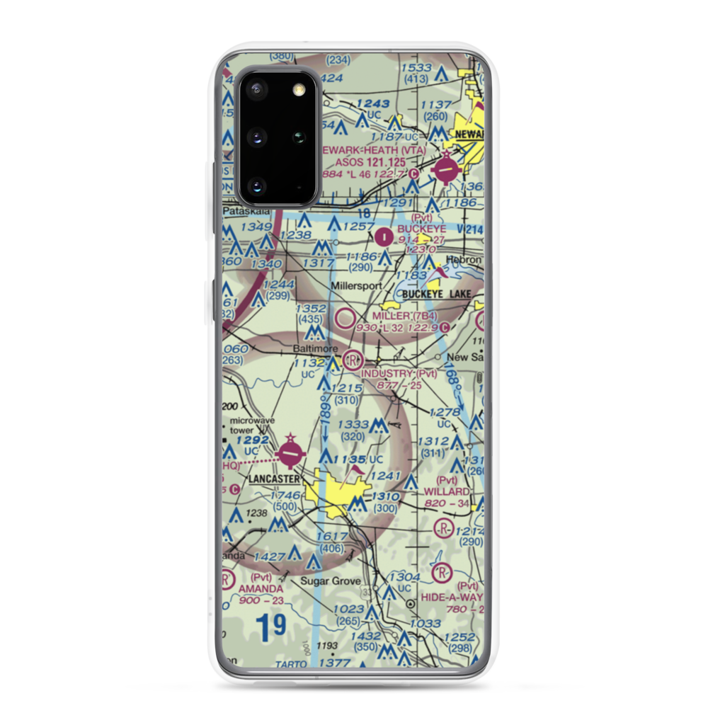 Industry Air Park (38OH) VFR Sectional Samsung Case Samsung Galaxy S20 Plus model shown