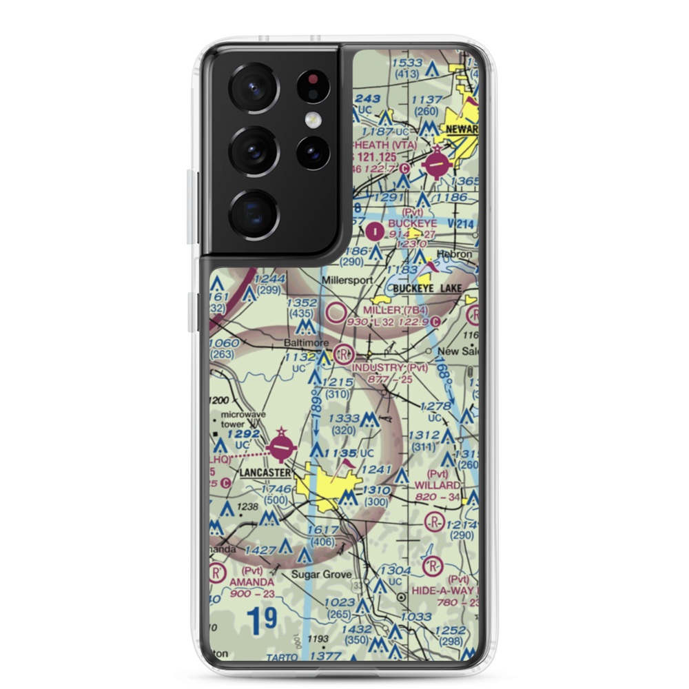 Industry Air Park (38OH) VFR Sectional Samsung Case Samsung Galaxy S21 Ultra model shown