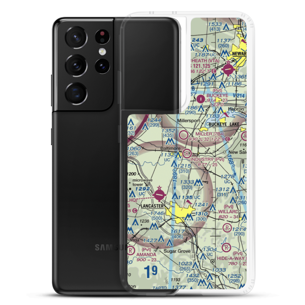Industry Air Park (38OH) VFR Sectional Samsung Case Samsung Galaxy S21 Ultra model shown