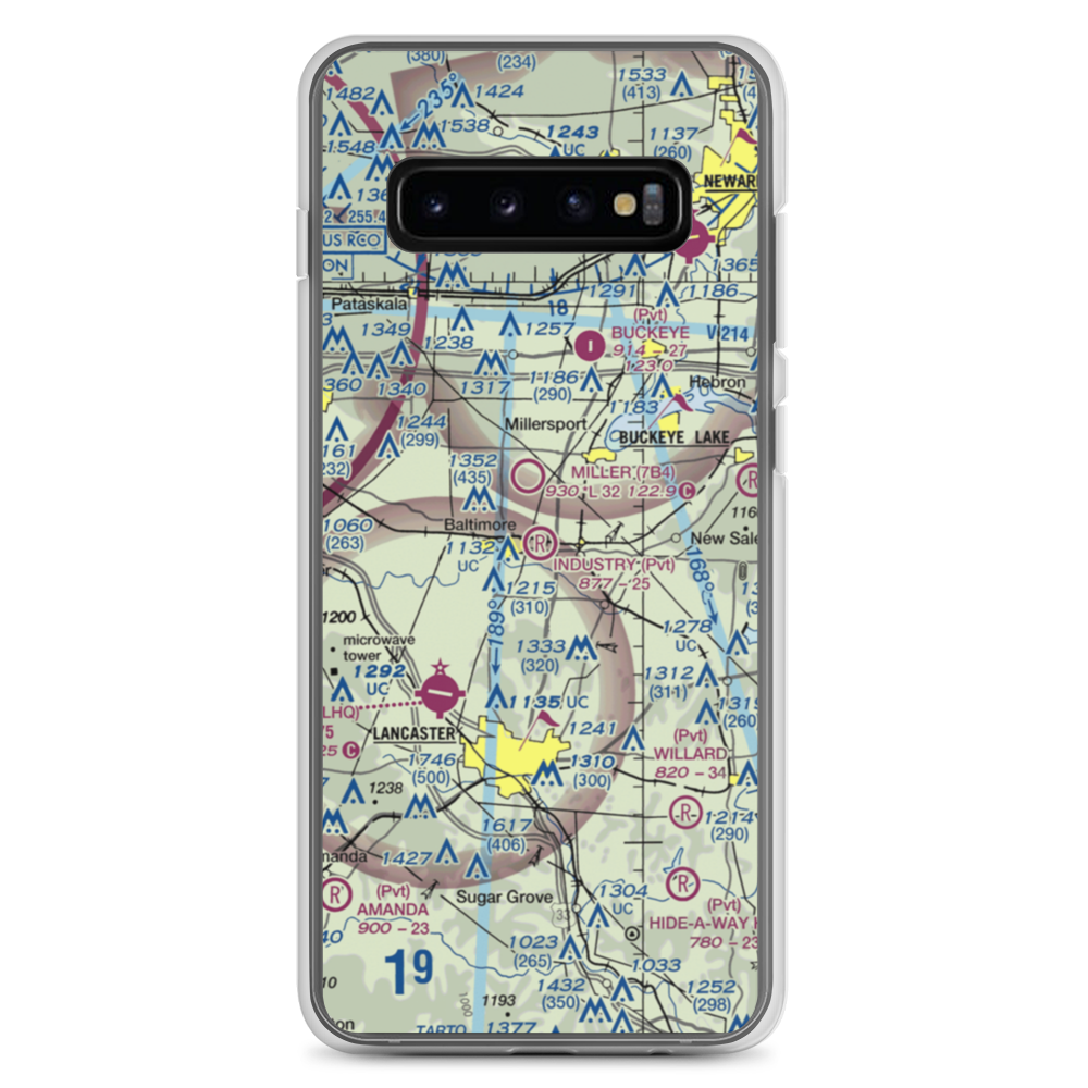 Industry Air Park (38OH) VFR Sectional Samsung Case Samsung Galaxy S10+ model shown