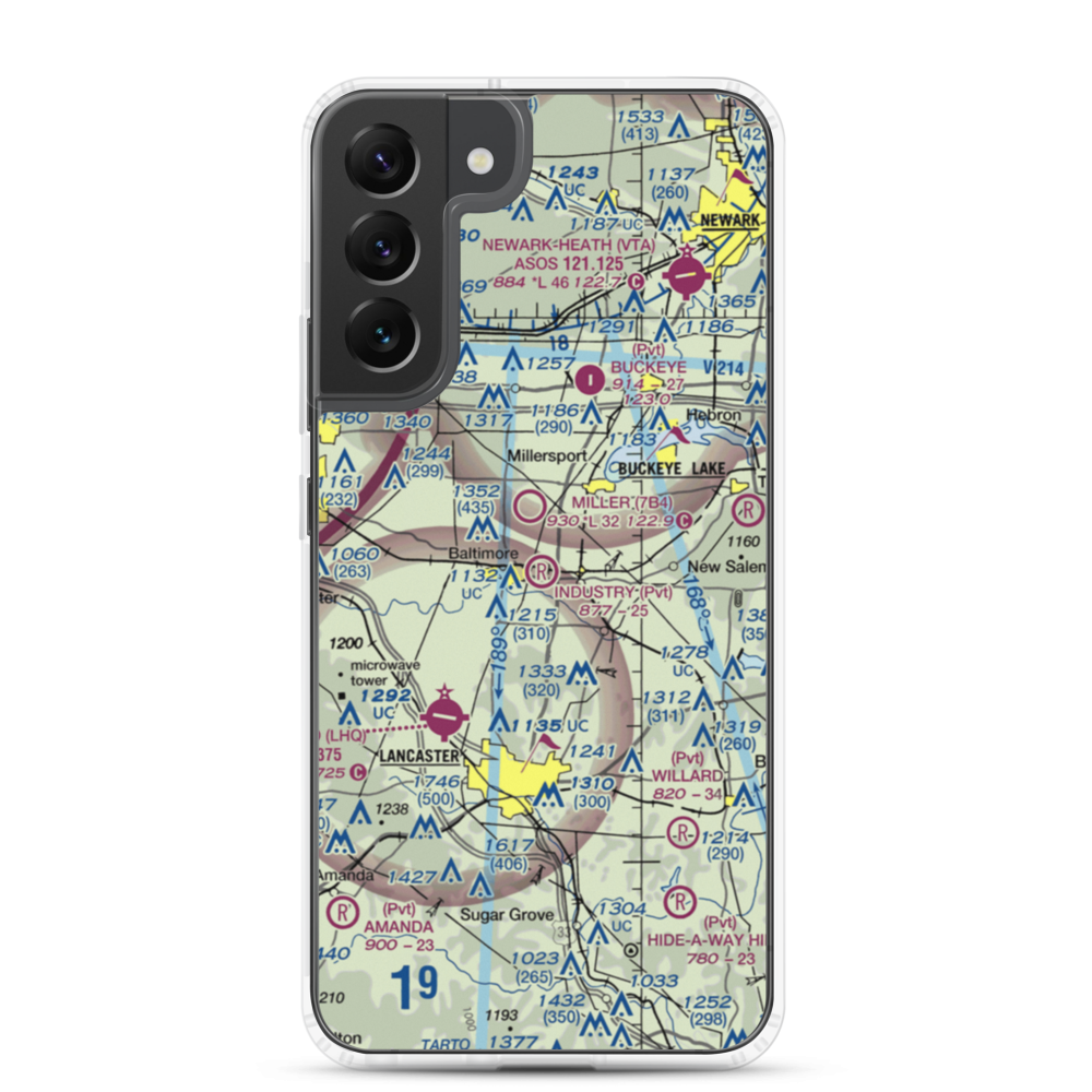 Industry Air Park (38OH) VFR Sectional Samsung Case Samsung Galaxy S22 Plus model shown