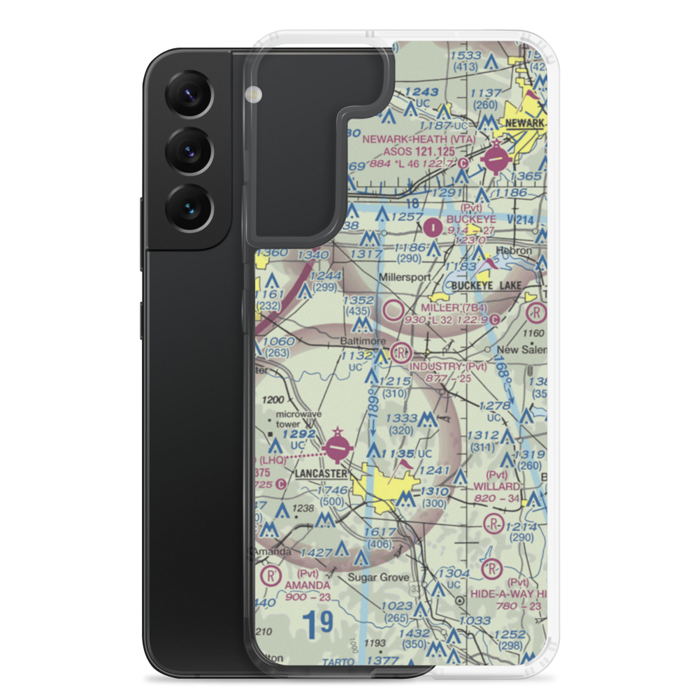 Industry Air Park (38OH) VFR Sectional Samsung Case Samsung Galaxy S22 Plus model shown
