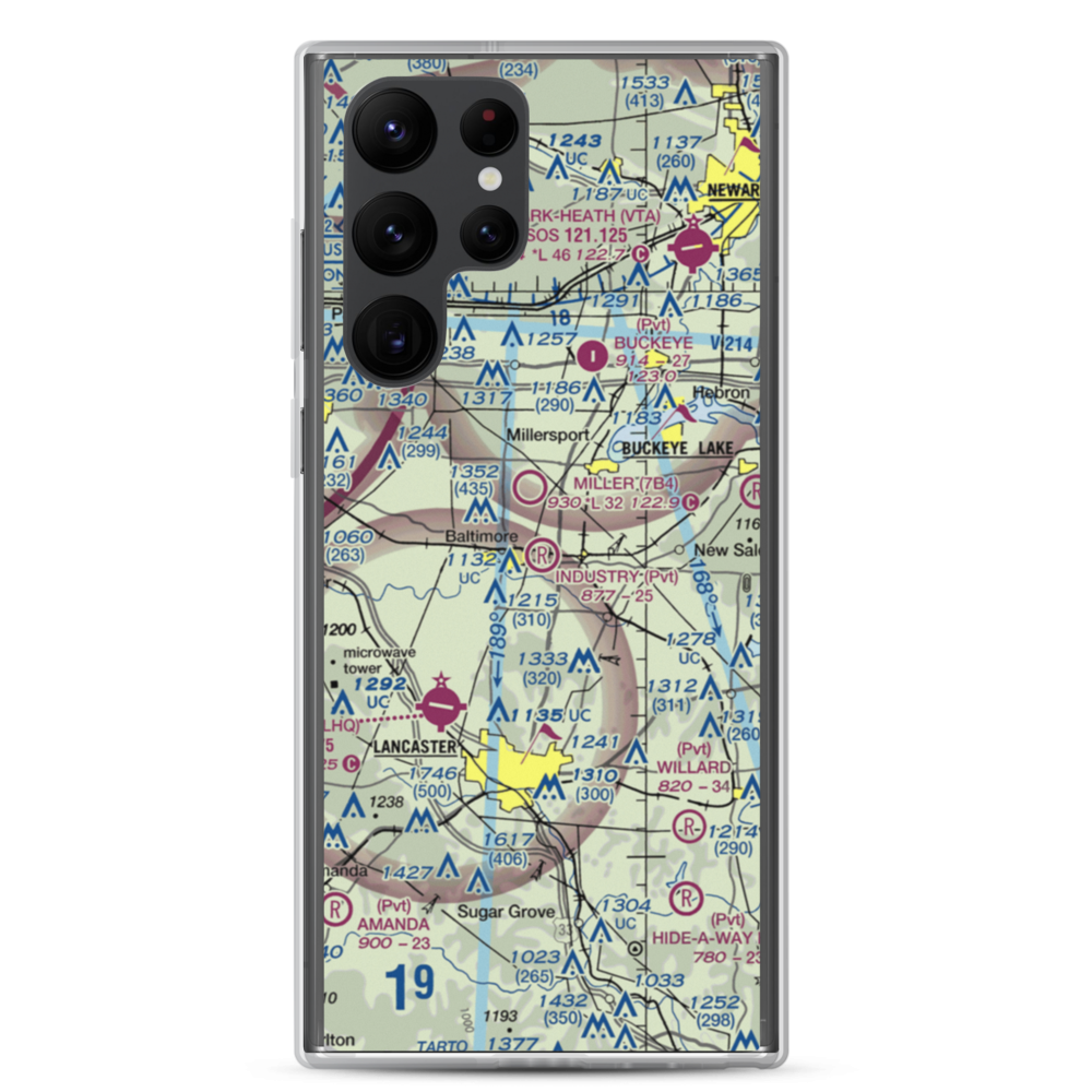 Industry Air Park (38OH) VFR Sectional Samsung Case Samsung Galaxy S22 Ultra model shown