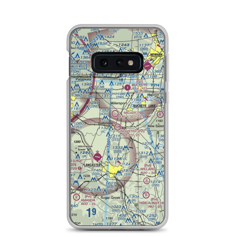 Industry Air Park (38OH) VFR Sectional Samsung Case Samsung Galaxy S10e model shown