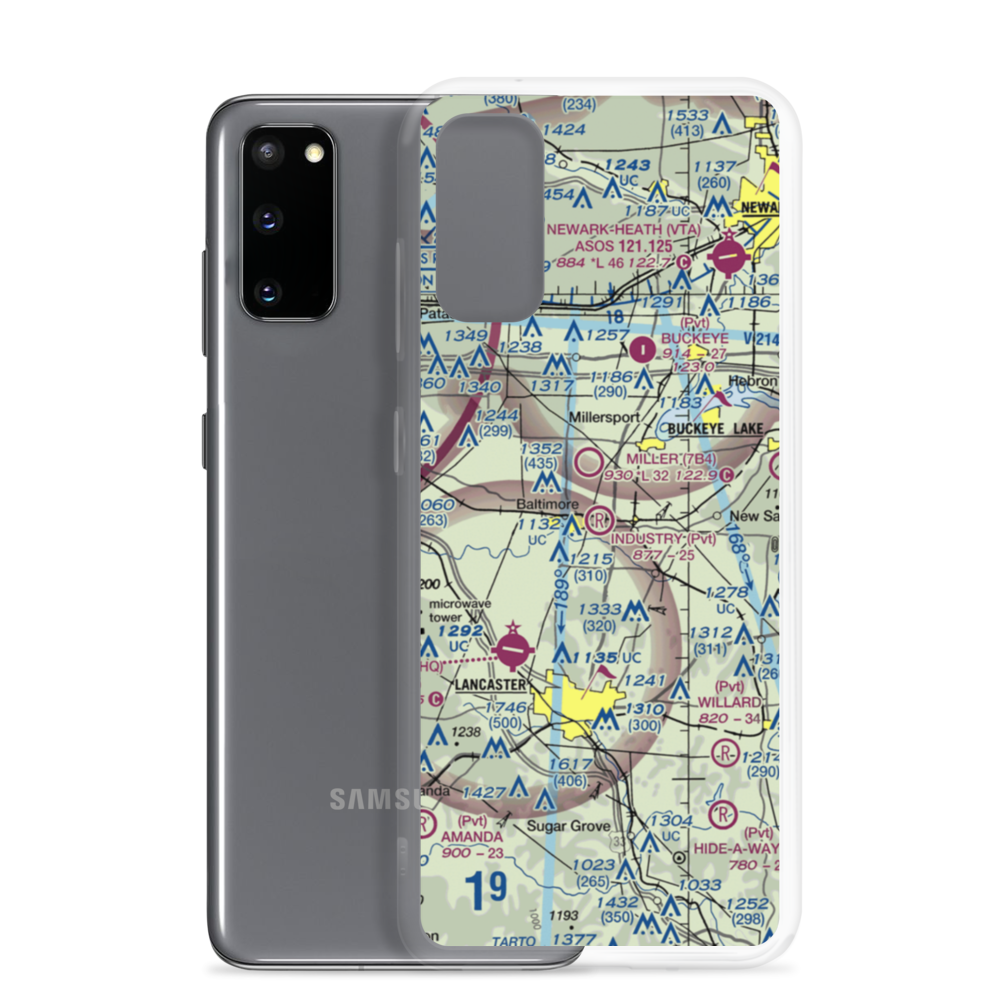 Industry Air Park (38OH) VFR Sectional Samsung Case Samsung Galaxy S20 model shown