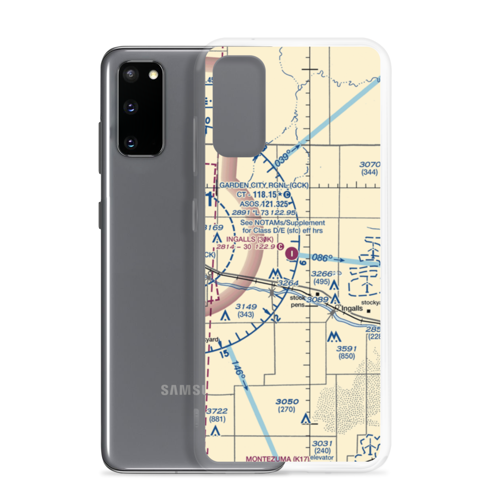 Ingalls Municipal Airport (30K) VFR Sectional Samsung Case Samsung Galaxy S20 model shown