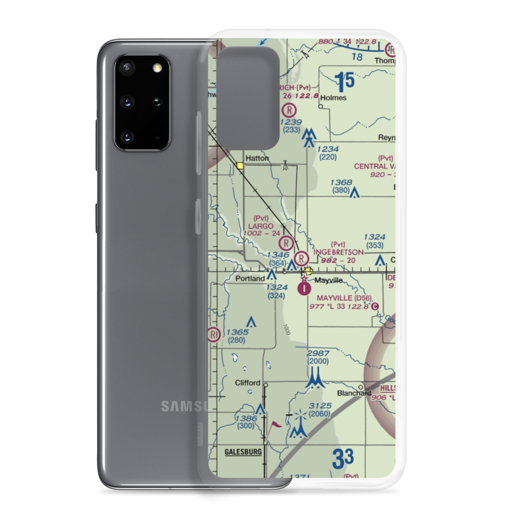 Ingebretson Airspray Airport (7NA4) VFR Sectional Samsung Case Samsung Galaxy S20 Plus model shown