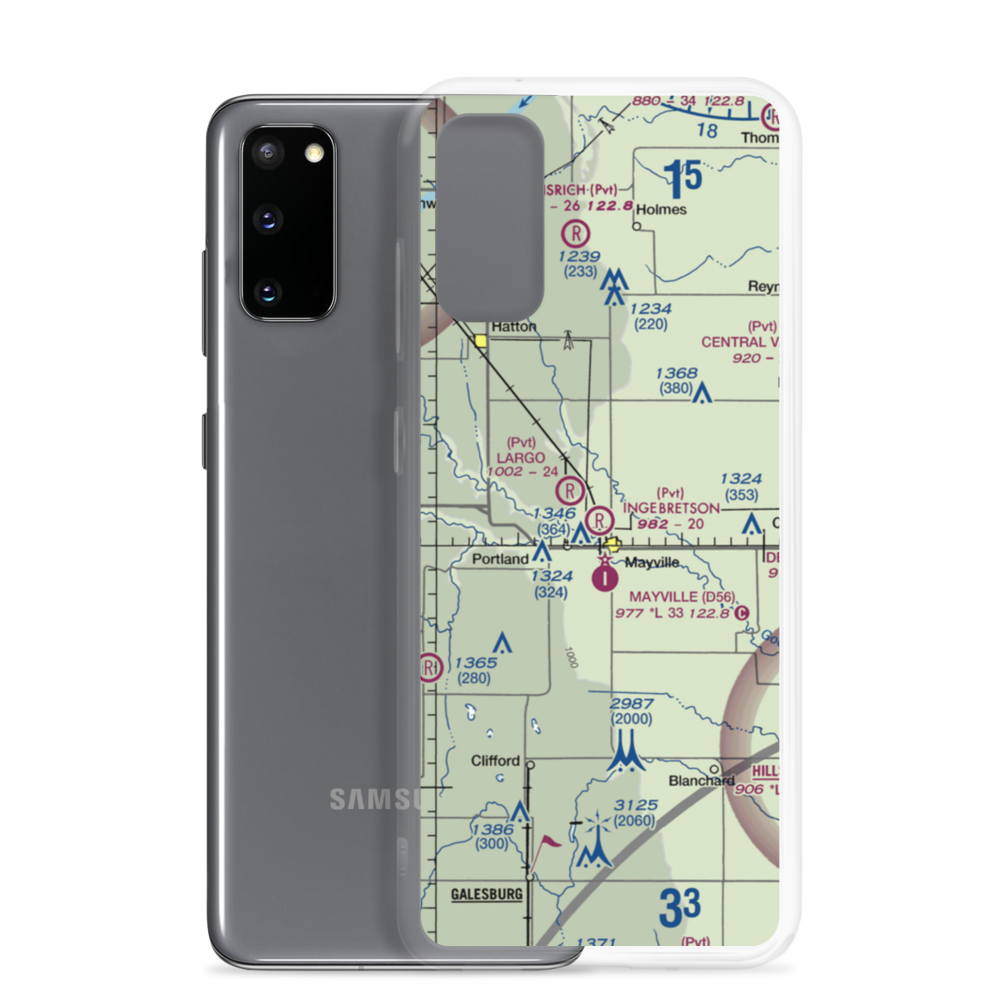Ingebretson Airspray Airport (7NA4) VFR Sectional Samsung Case Samsung Galaxy S20 model shown