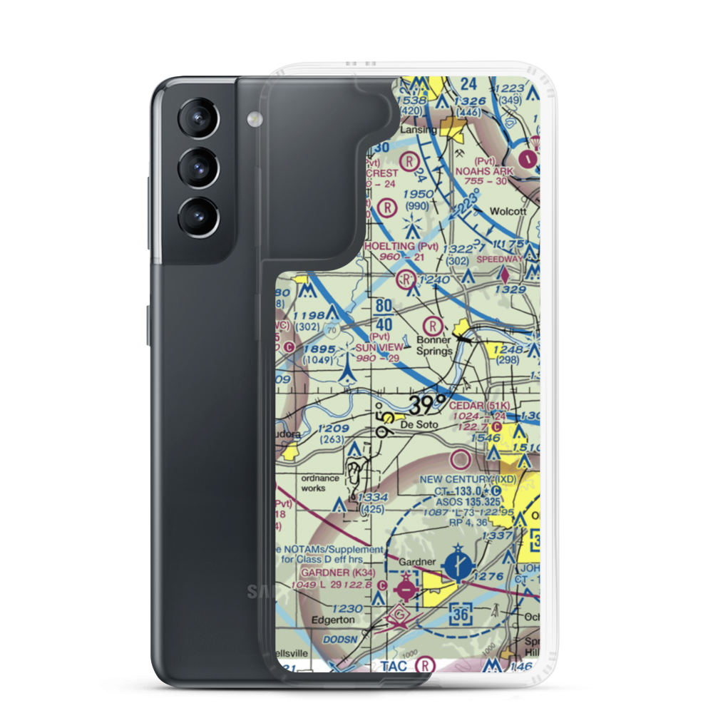 Ingels Aerodrome (4KS2) VFR Sectional Samsung Case Samsung Galaxy S21 model shown