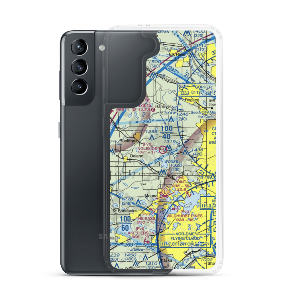 Ingleside Airport (MN66) VFR Sectional Samsung Case Samsung Galaxy S21 model shown