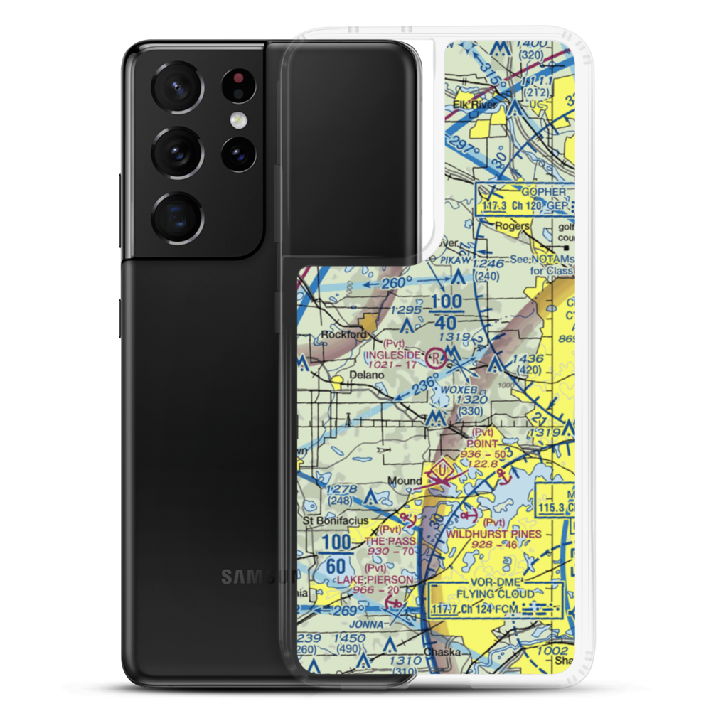 Ingleside Airport (MN66) VFR Sectional Samsung Case Samsung Galaxy S21 Ultra model shown