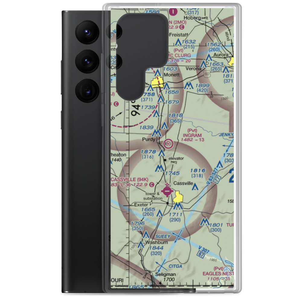 Ingram Private Airport (MU41) VFR Sectional Samsung Case Samsung Galaxy S22 Ultra model shown