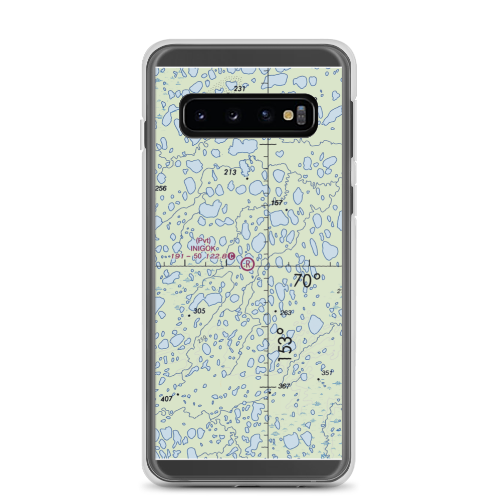 Inigok Airport (4AK1) VFR Sectional Samsung Case Samsung Galaxy S10 model shown