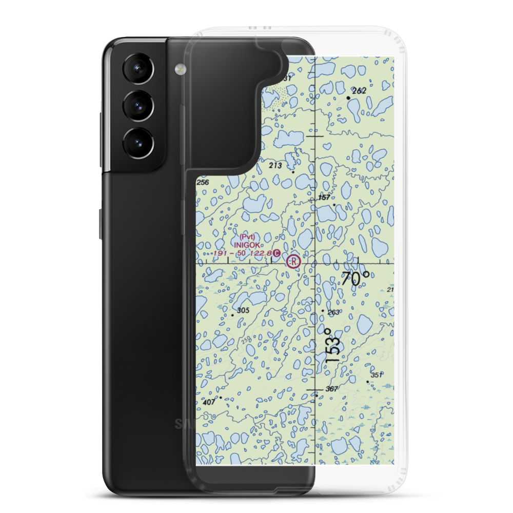 Inigok Airport (4AK1) VFR Sectional Samsung Case Samsung Galaxy S21 Plus model shown
