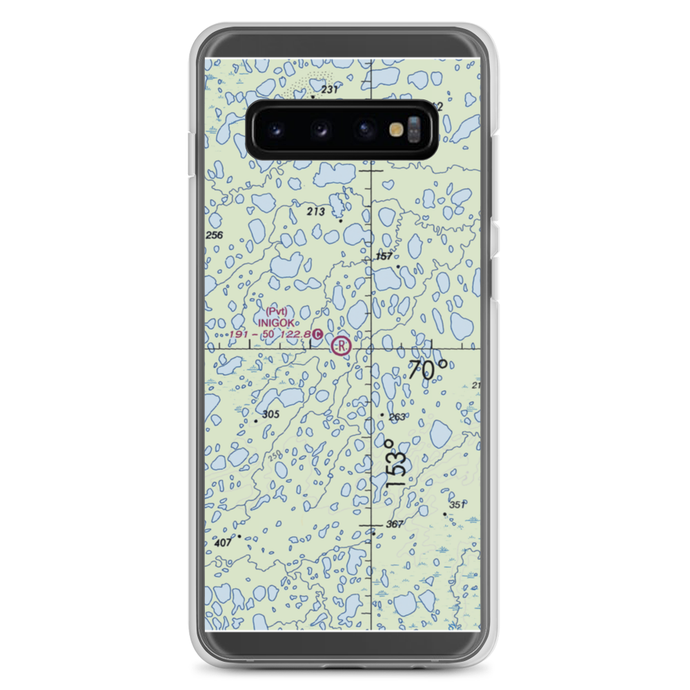 Inigok Airport (4AK1) VFR Sectional Samsung Case Samsung Galaxy S10+ model shown