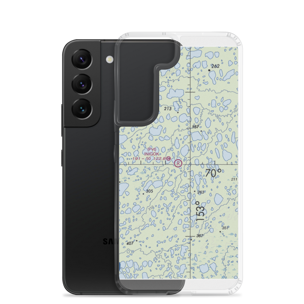Inigok Airport (4AK1) VFR Sectional Samsung Case Samsung Galaxy S22 model shown