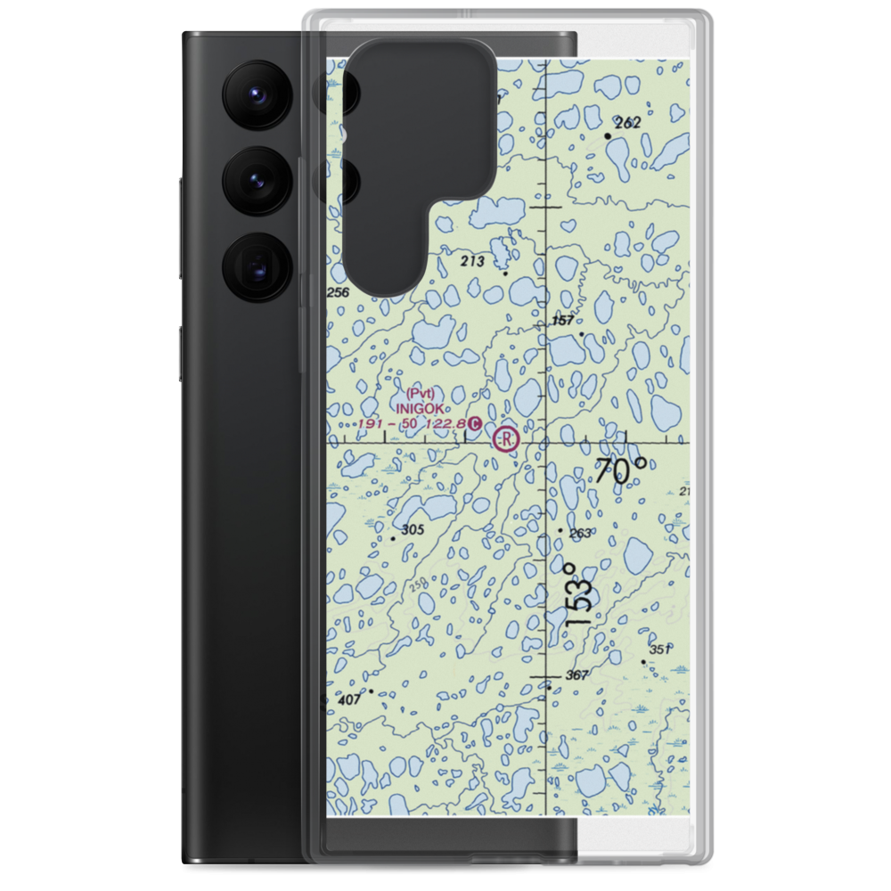 Inigok Airport (4AK1) VFR Sectional Samsung Case Samsung Galaxy S22 Ultra model shown