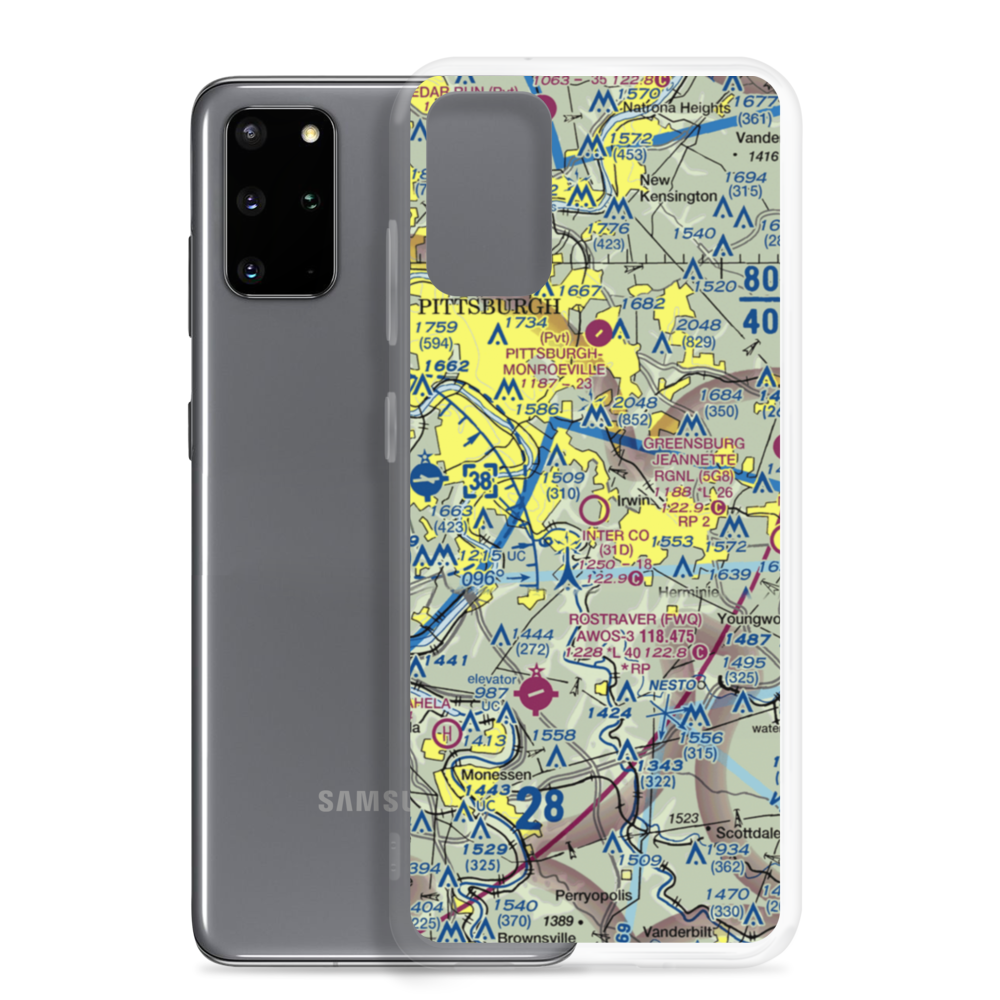 Inter County Airport (31D) VFR Sectional Samsung Case Samsung Galaxy S20 Plus model shown