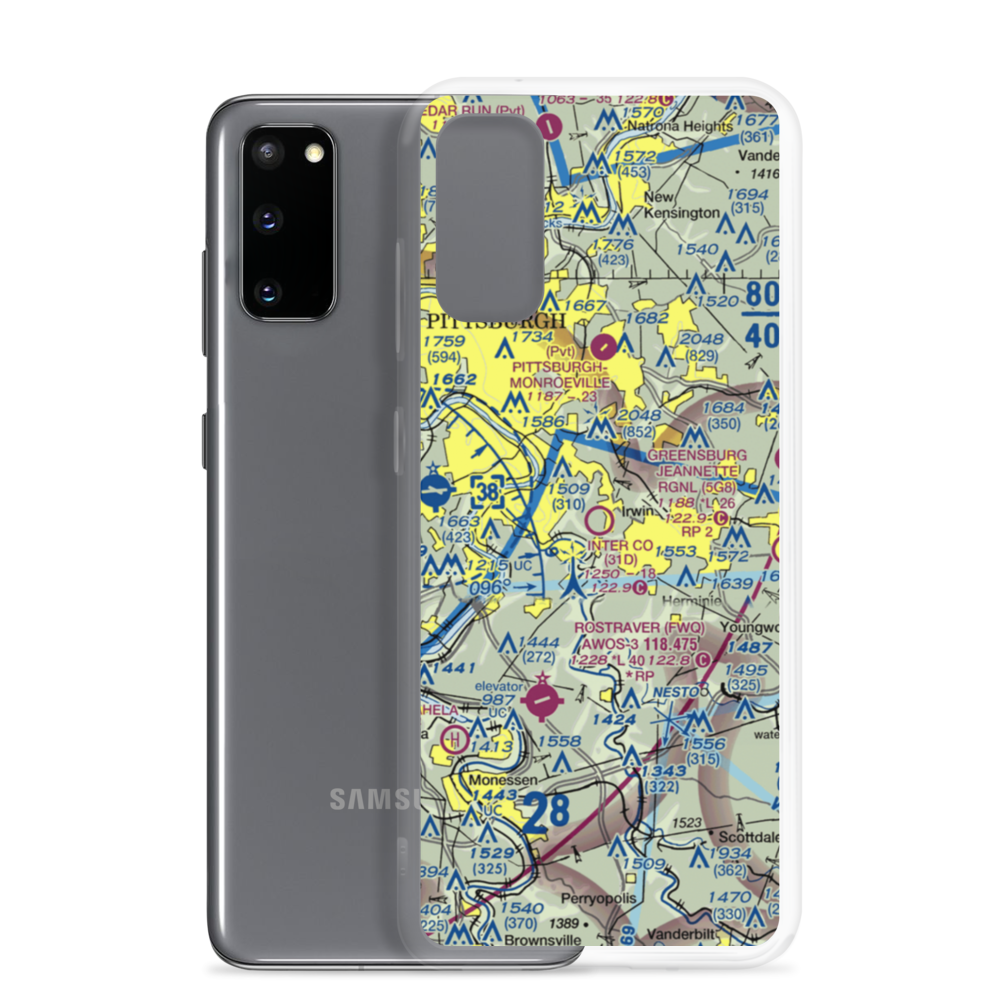 Inter County Airport (31D) VFR Sectional Samsung Case Samsung Galaxy S20 model shown
