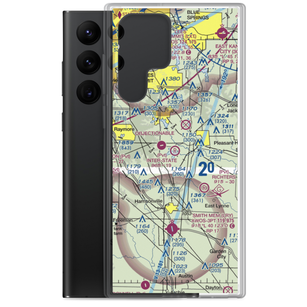Inter-State Airport (MO29) VFR Sectional Samsung Case Samsung Galaxy S22 Ultra model shown