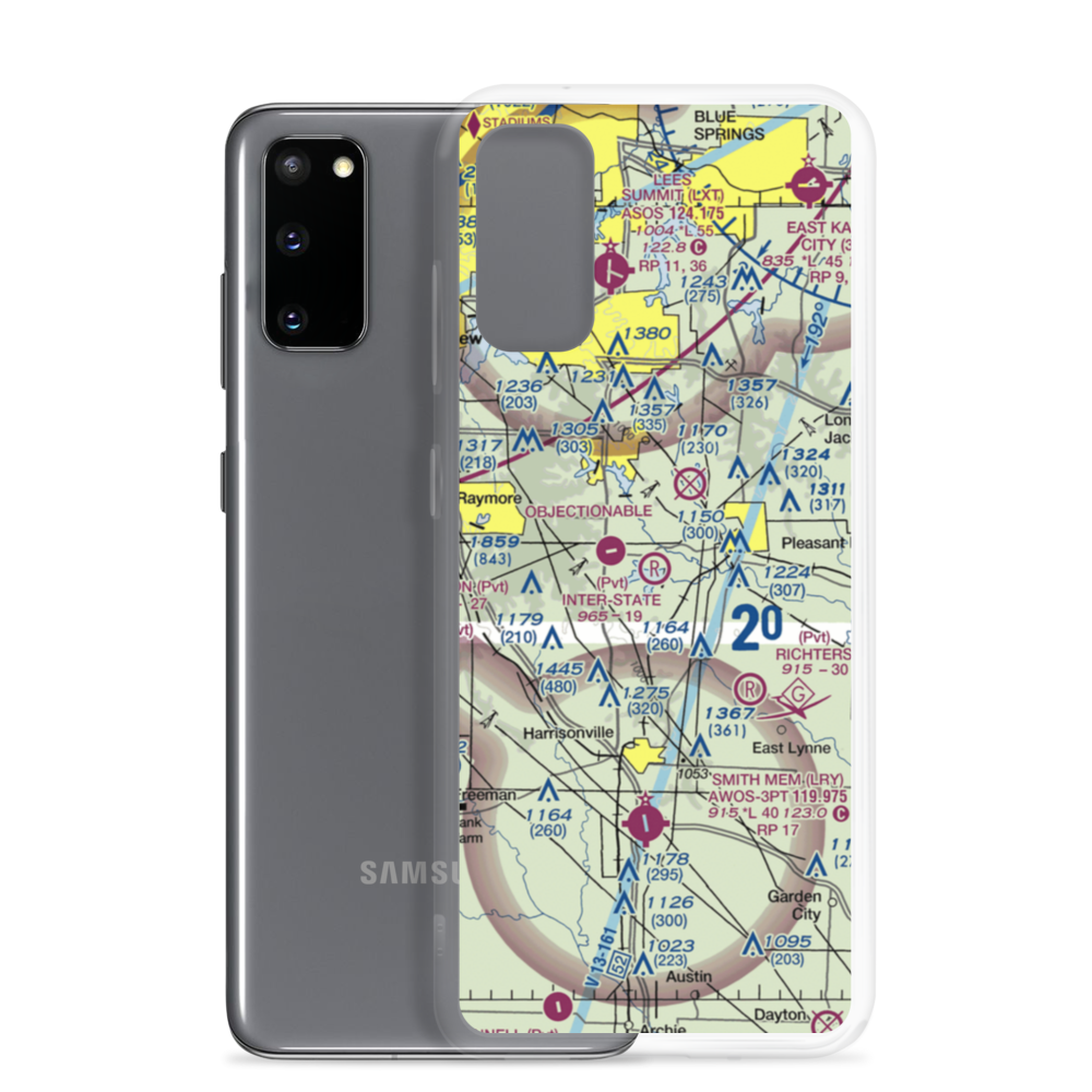 Inter-State Airport (MO29) VFR Sectional Samsung Case Samsung Galaxy S20 model shown