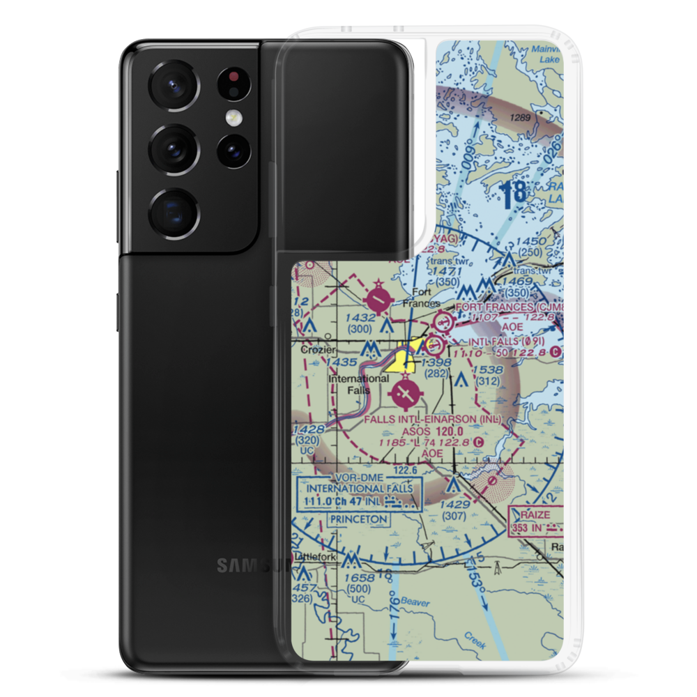 International Falls Seaplane Base (09I) VFR Sectional Samsung Case Samsung Galaxy S21 Ultra model shown