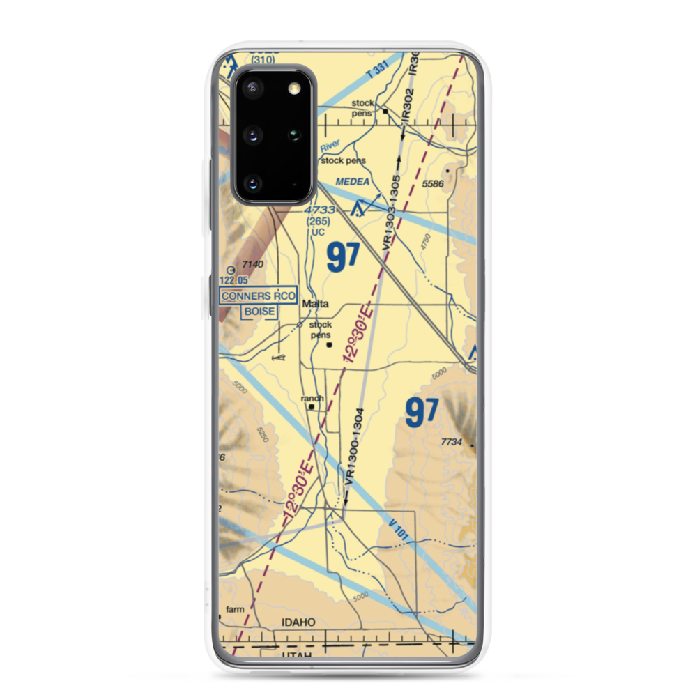 Interstate Airport (07ID) VFR Sectional Samsung Case Samsung Galaxy S20 Plus model shown